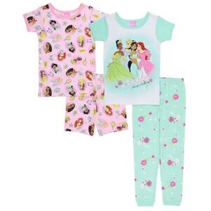 DISNEY Princess Kids 4-piece Cotton Pajama Set for
Youth Girls - size 3T